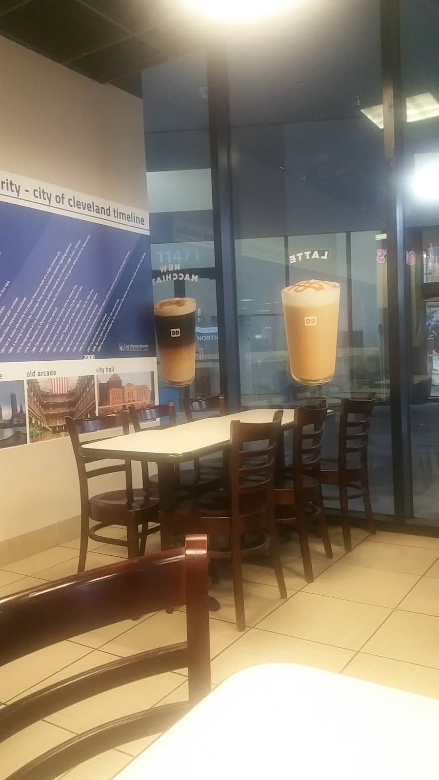 Dunkin | bakery | 11451 Euclid Ave, Cleveland, OH 44106, USA | 2163684639 OR +1 216-368-4639