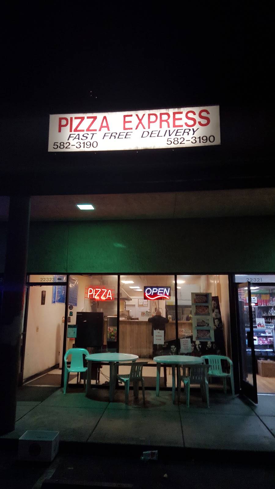 Pizza Express | restaurant | 22323 Redwood Rd, Castro Valley, CA 94546, USA | 5105823190 OR +1 510-582-3190