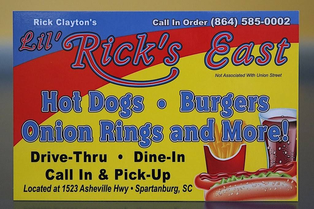 Rickys Drve In | restaurant | 1523 Asheville Hwy, Spartanburg, SC 29303, USA | 8645850002 OR +1 864-585-0002