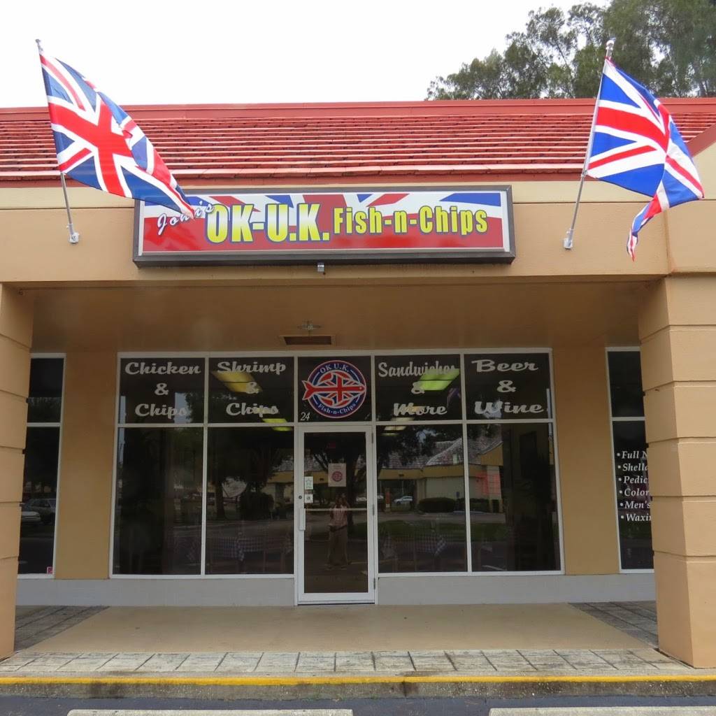 OK UK Fish-n-Chips | restaurant | 13971 N Cleveland Ave, North Fort Myers, FL 33903, USA | 2395992328 OR +1 239-599-2328