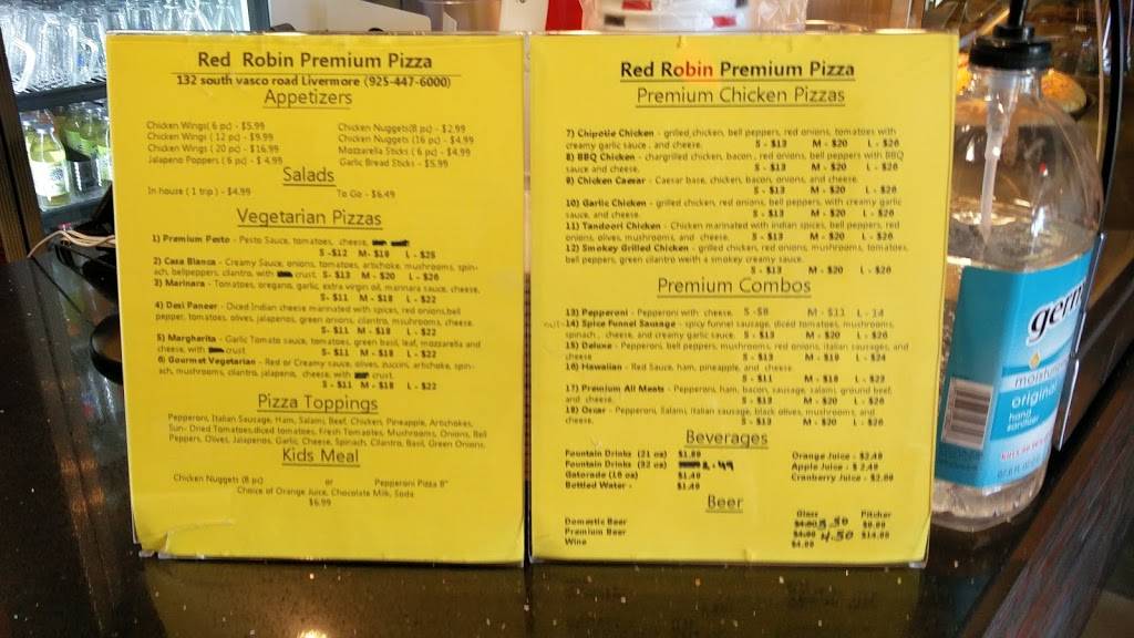 Blue Robin Premium Pizza | restaurant | 132 S Vasco Rd, Livermore, CA 94551, USA | 9254476000 OR +1 925-447-6000