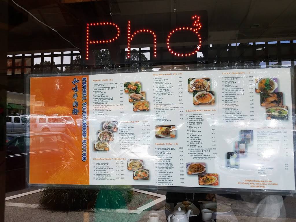 Bayhill Vietnamese Bistro | restaurant | 851 Cherry Ave, San Bruno, CA 94066, USA | 6505889662 OR +1 650-588-9662