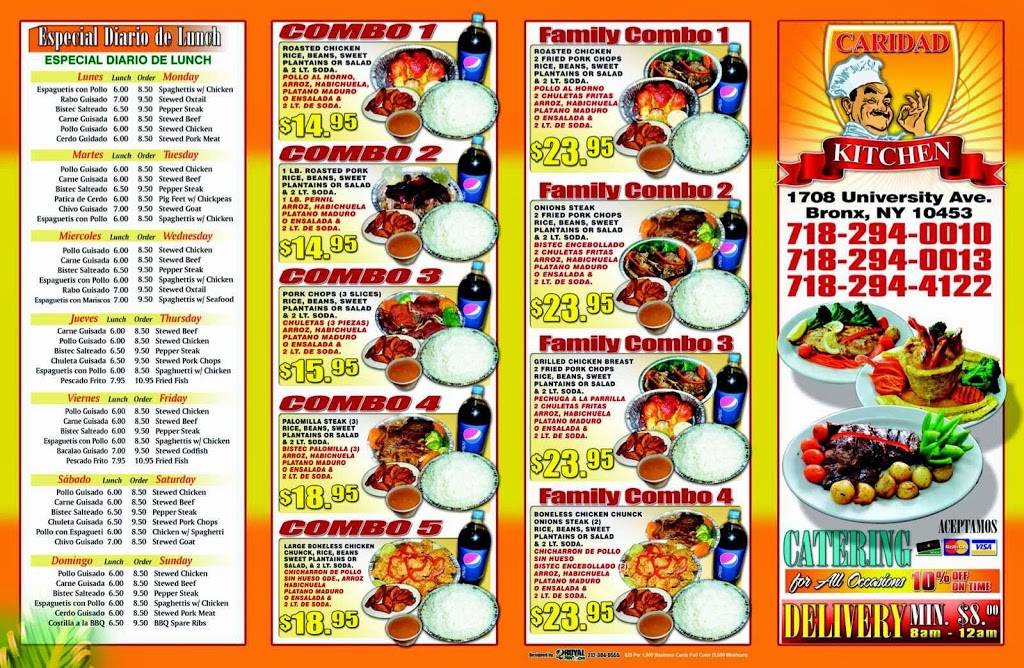 Caridad Kitchen | restaurant | 1708 University Ave, Bronx, NY 10453, USA | 9173922174 OR +1 917-392-2174