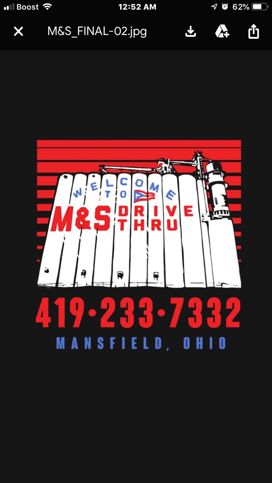 M And S Drive Thru | restaurant | 753 Springmill St, Mansfield, OH 44903, USA | 4192337332 OR +1 419-233-7332