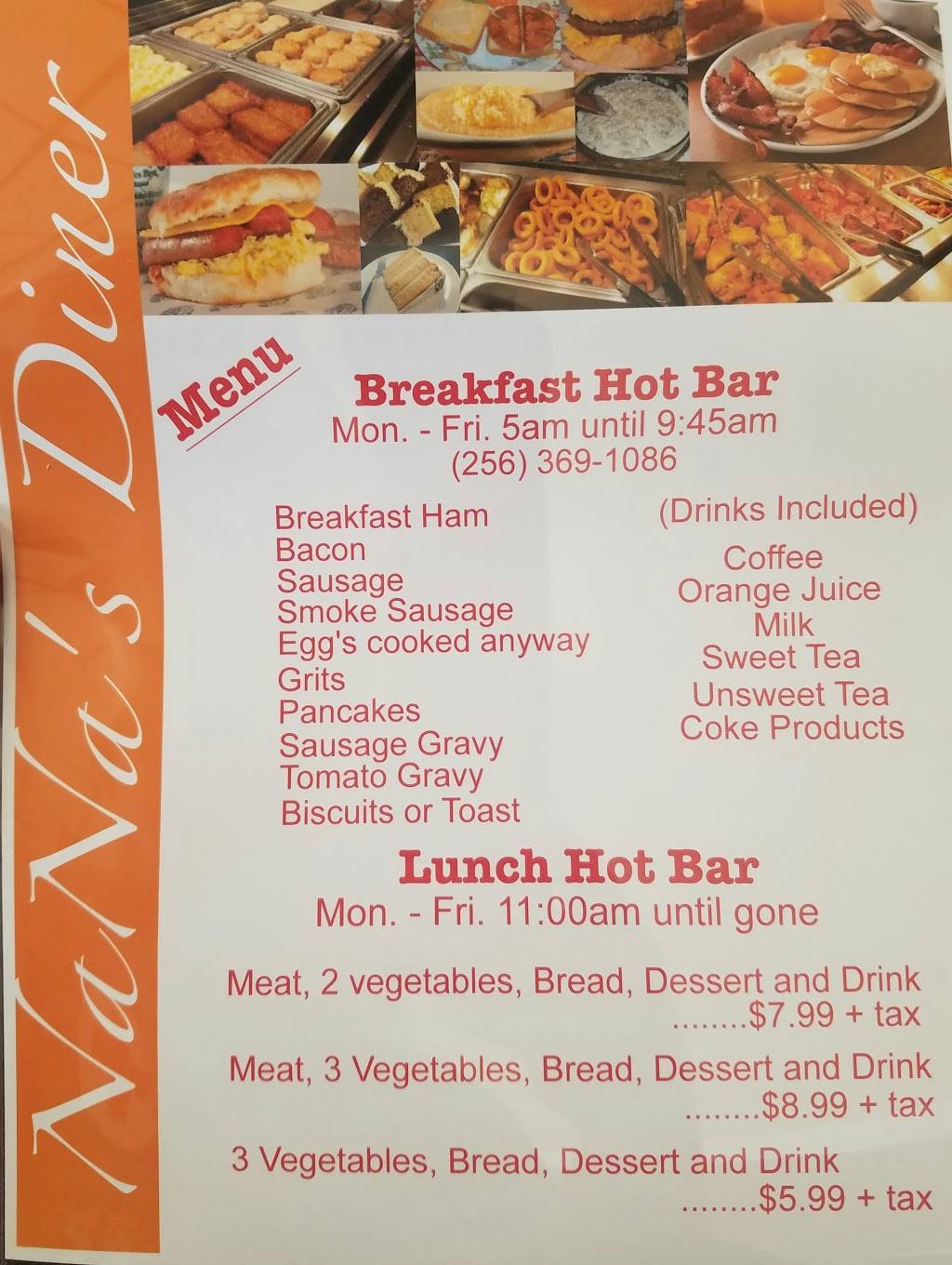 Nanas Dinner | restaurant | 3608-3708, Old Birmingham Hwy, Oak Grove, AL 35150, USA | 2563691086 OR +1 256-369-1086