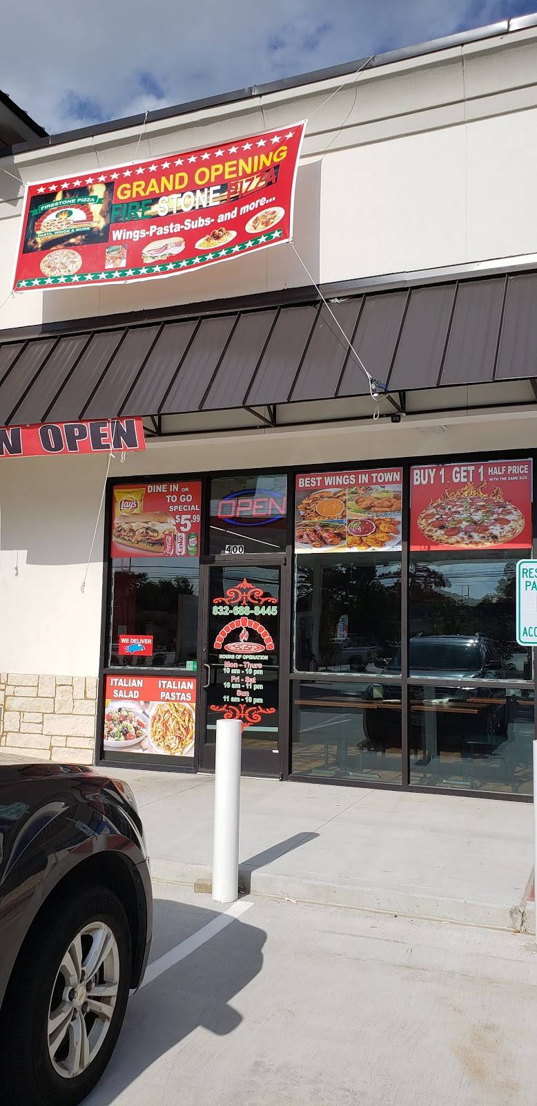 Firestone Pizza | restaurant | 12722 Jones Rd #400, Houston, TX 77070, USA | 8326888445 OR +1 832-688-8445