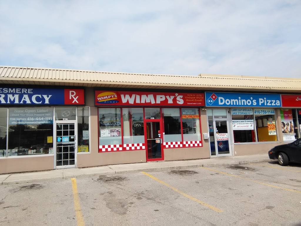 Wimpys Diner | restaurant | 116 Ellesmere Rd, Scarborough, ON M1R 4C4, Canada | 4163909191 OR +1 416-390-9191