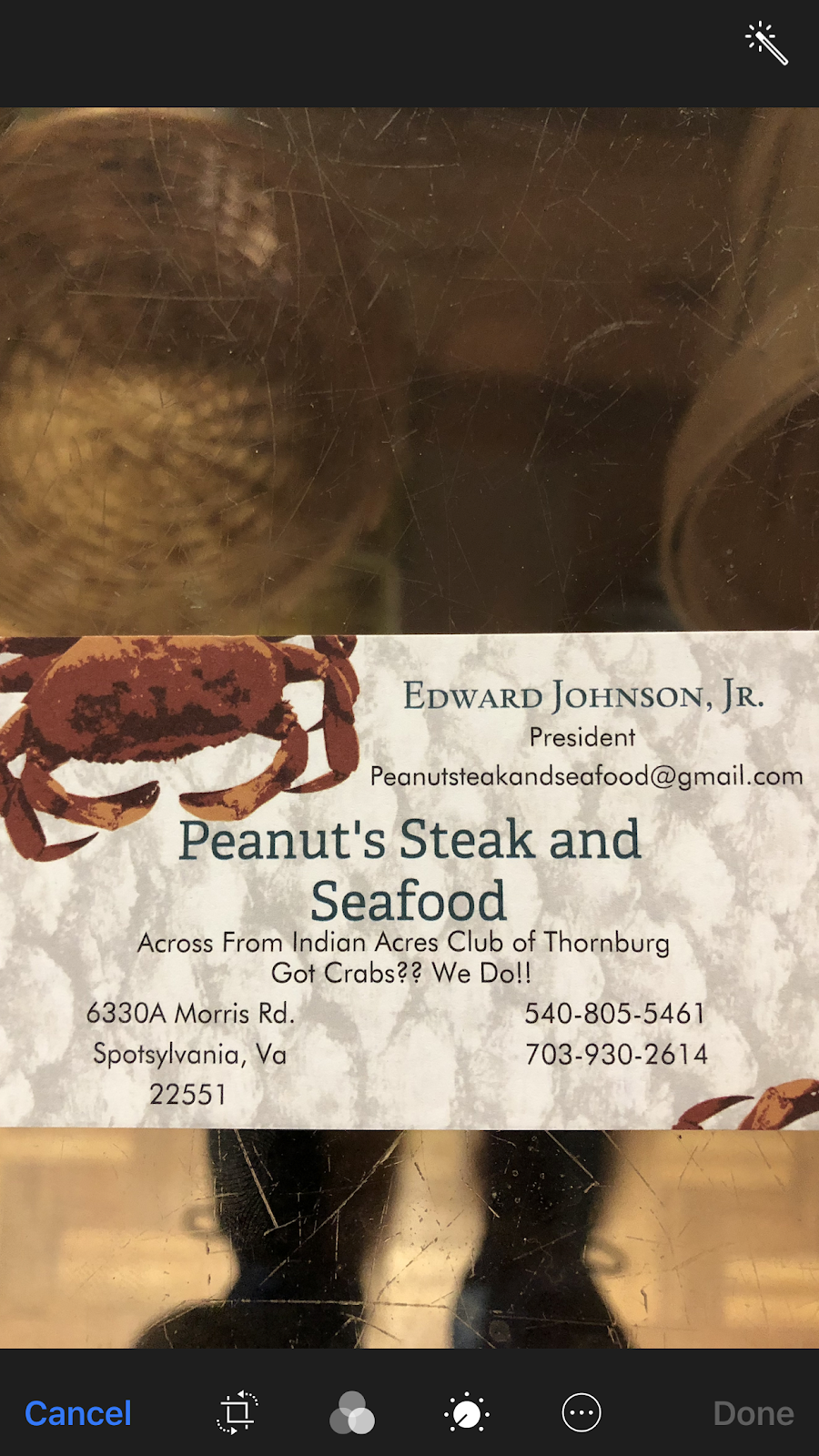 Peanuts Steak and Seafood | restaurant | 6330 A Morris Rd, Spotsylvania Courthouse, VA 22551, USA | 5408055461 OR +1 540-805-5461