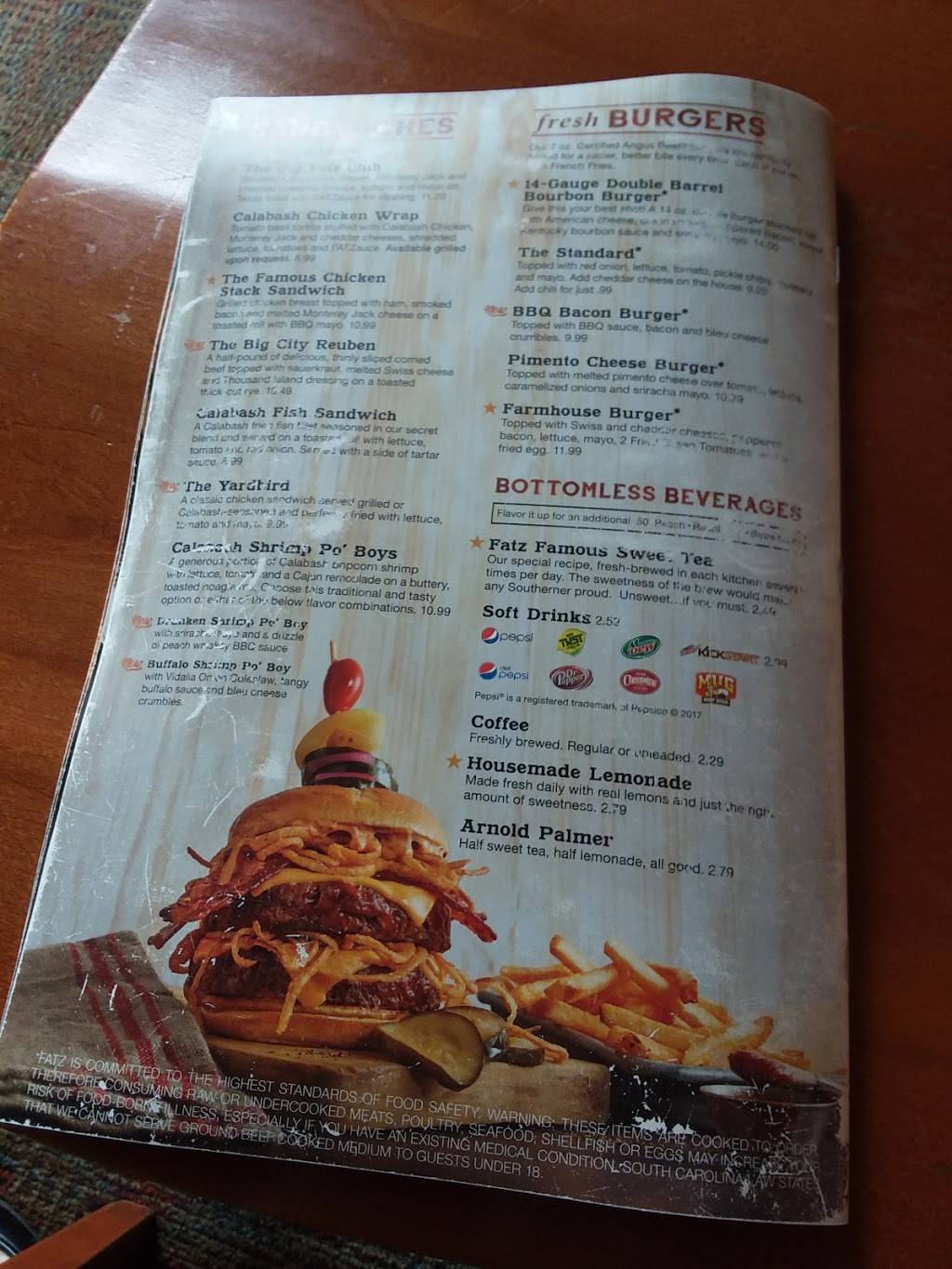 Fatz | restaurant | 1615 Sandifer Blvd, Seneca, SC 29678, USA | 8648881009 OR +1 864-888-1009