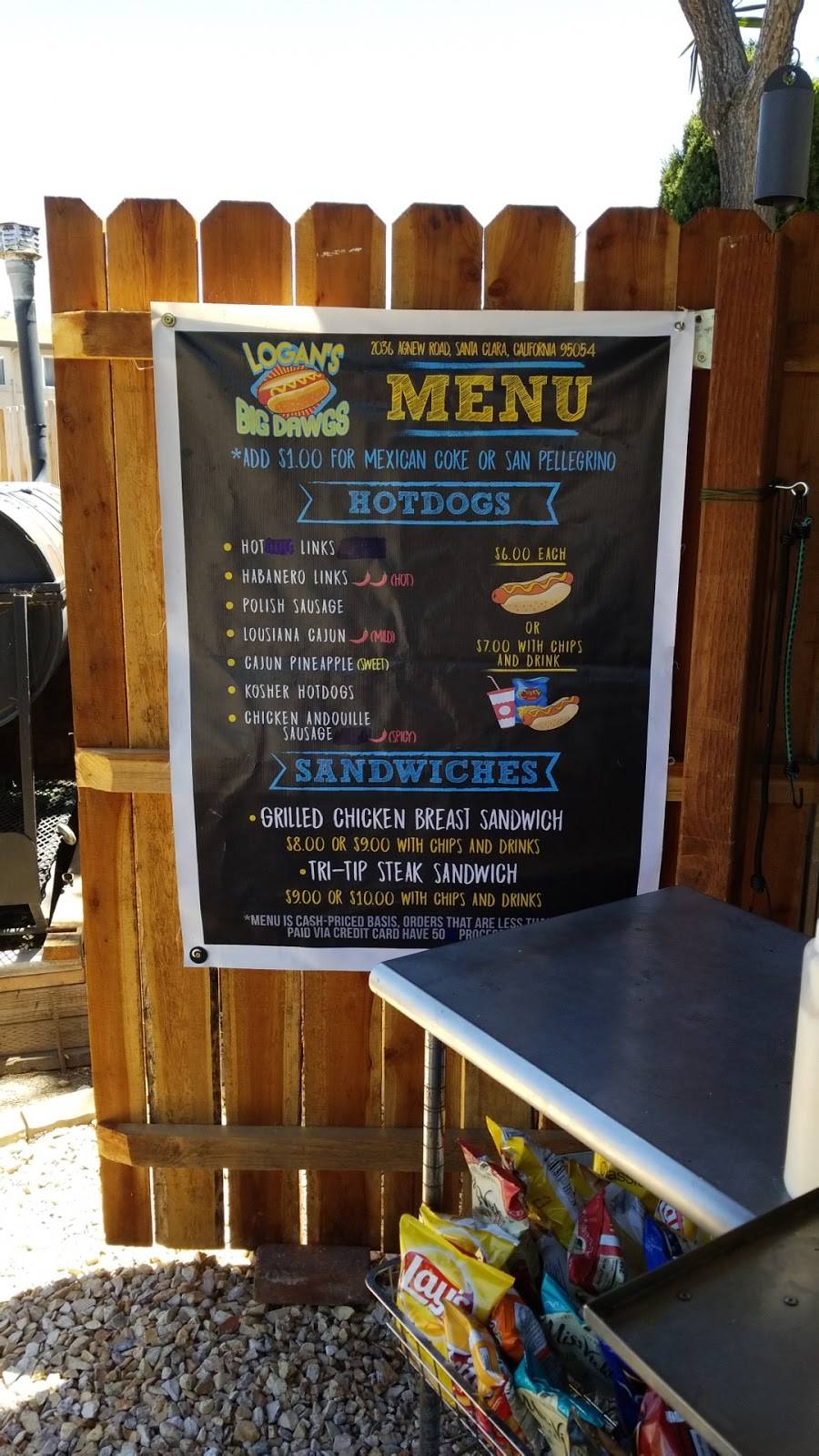 Logans Big Dawgs | meal takeaway | 2050-2076 Agnew Rd, Santa Clara, CA 95054, USA | 4088920762 OR +1 408-892-0762