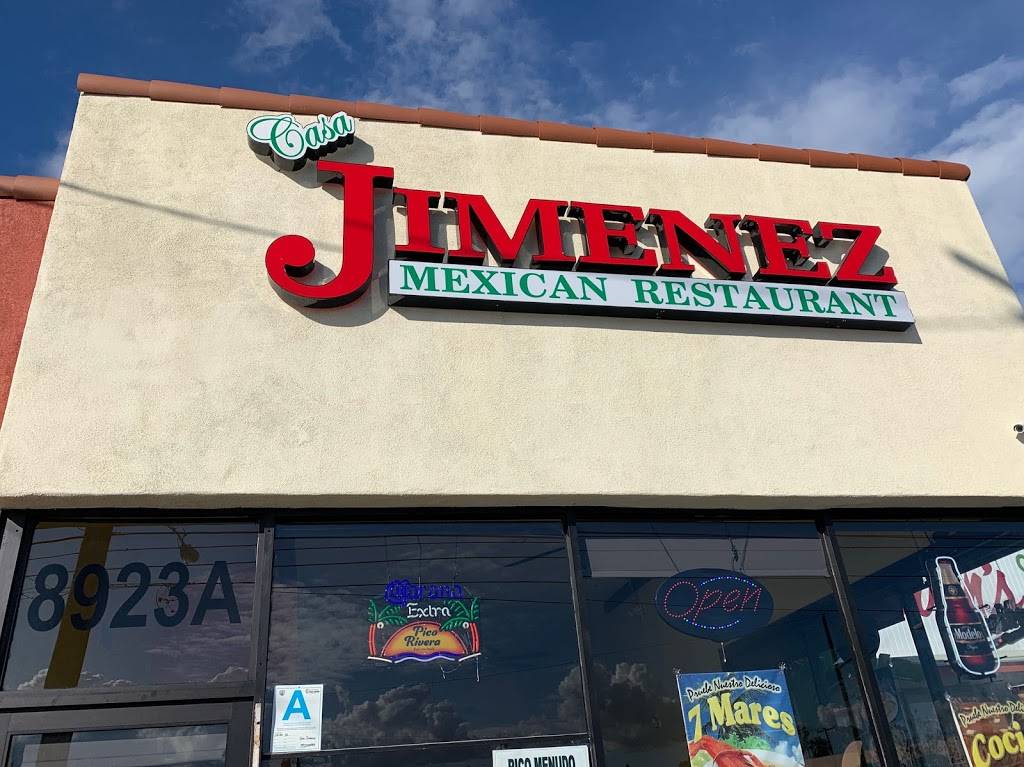 CASA JIMENEZ RESTAURANT | restaurant | 8923 Beverly Blvd Unit A, Pico Rivera, CA 90660, USA | 5628013220 OR +1 562-801-3220
