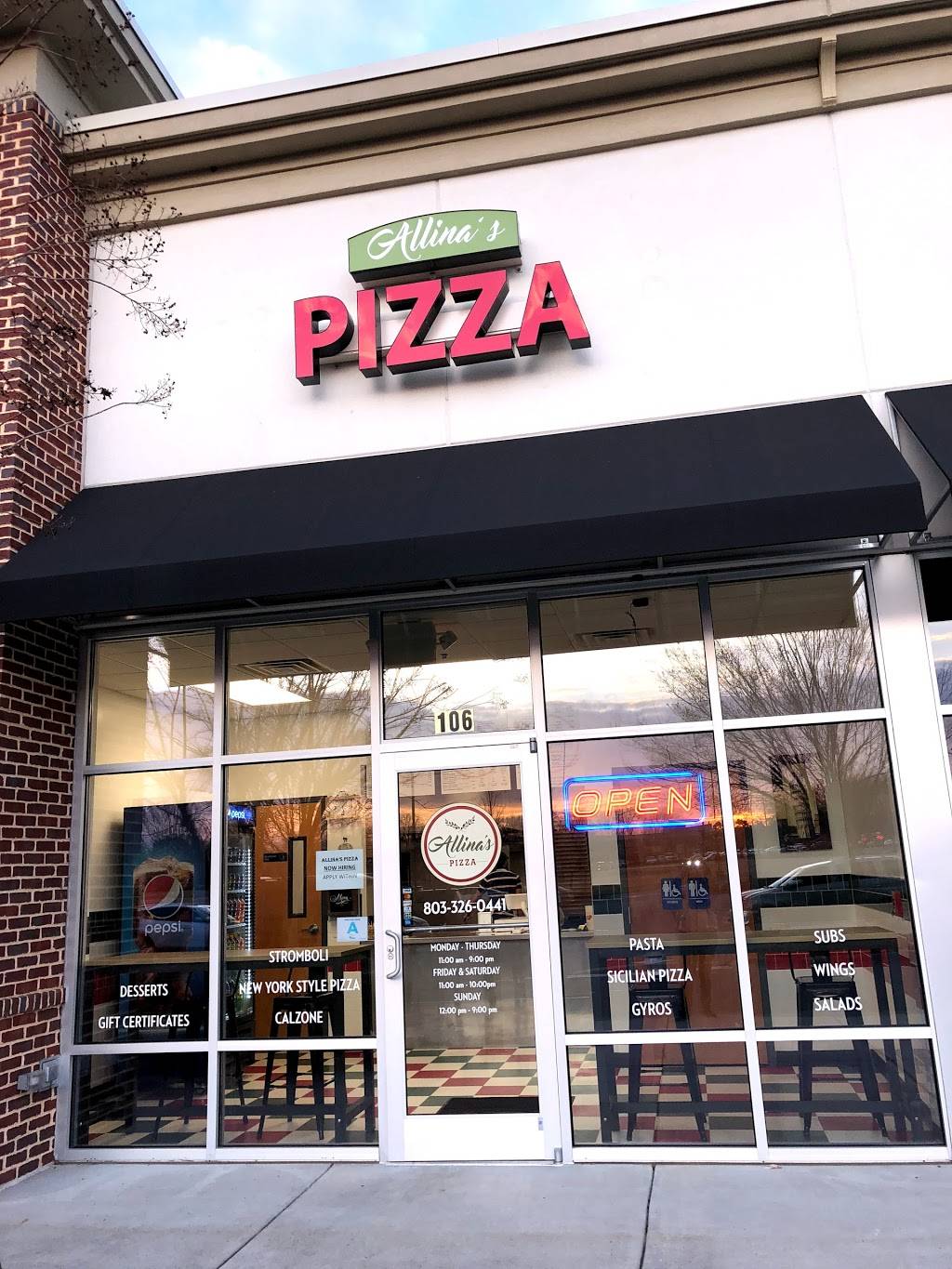 Allinas Pizza | restaurant | 1912 Mt Gallant Rd # 106, Rock Hill, SC 29732, USA | 8033260441 OR +1 803-326-0441