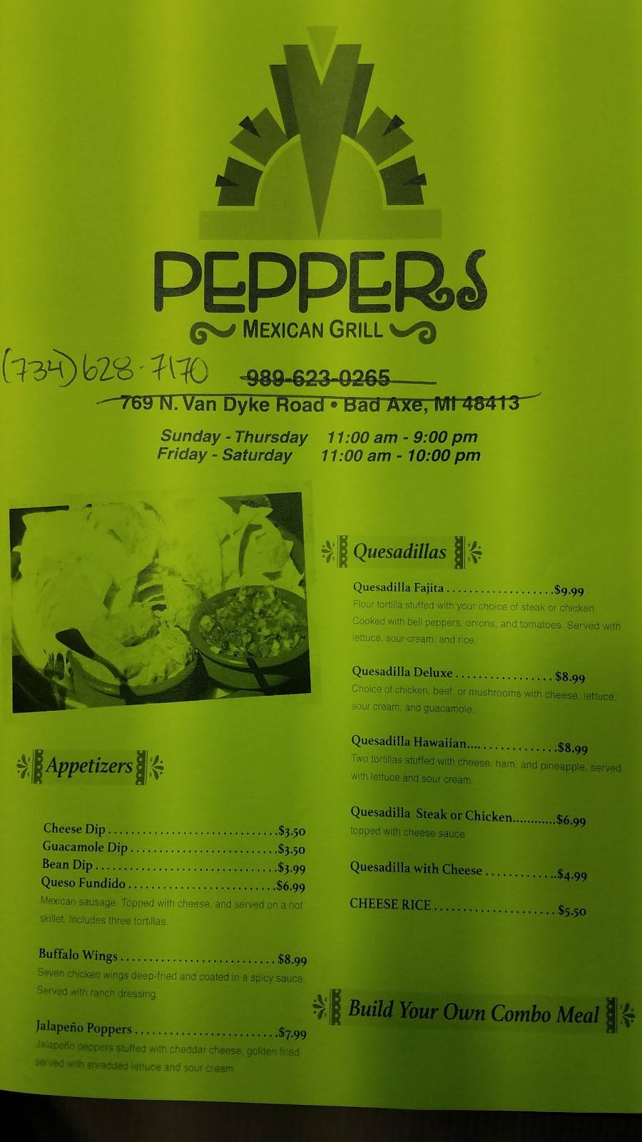 Peppers Mexican grill | restaurant | 29 E Main St, Milan, MI 48160, USA | 7346287170 OR +1 734-628-7170