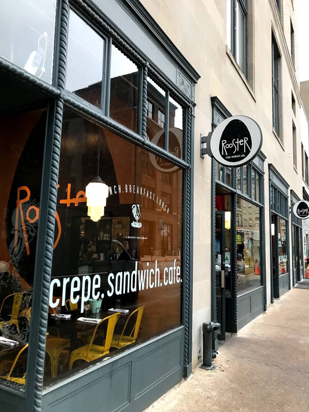 Rooster | cafe | 1104 Locust St, St. Louis, MO 63101, USA | 3142418118 OR +1 314-241-8118