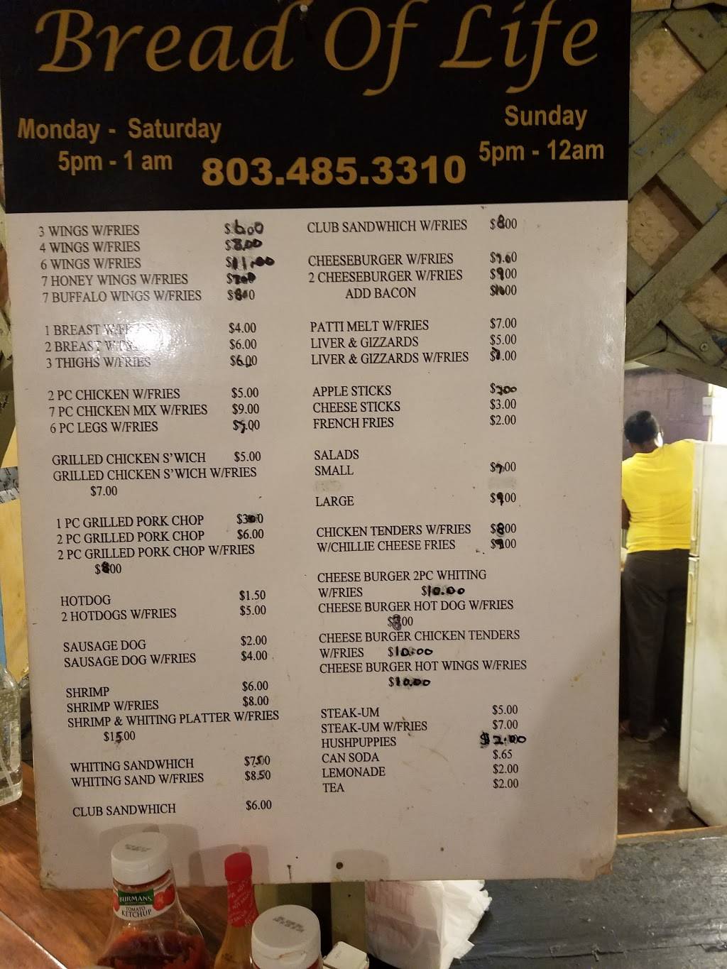 Bread Of Life | restaurant | Summerton, SC 29148, USA | 8034853310 OR +1 803-485-3310