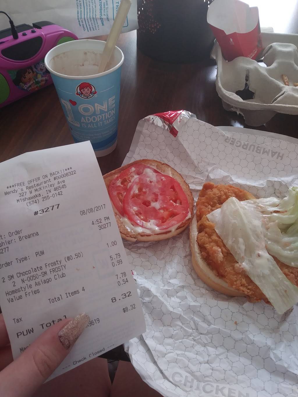 Wendys | restaurant | 327 W McKinley Ave, Mishawaka, IN 46545, USA | 5742550142 OR +1 574-255-0142