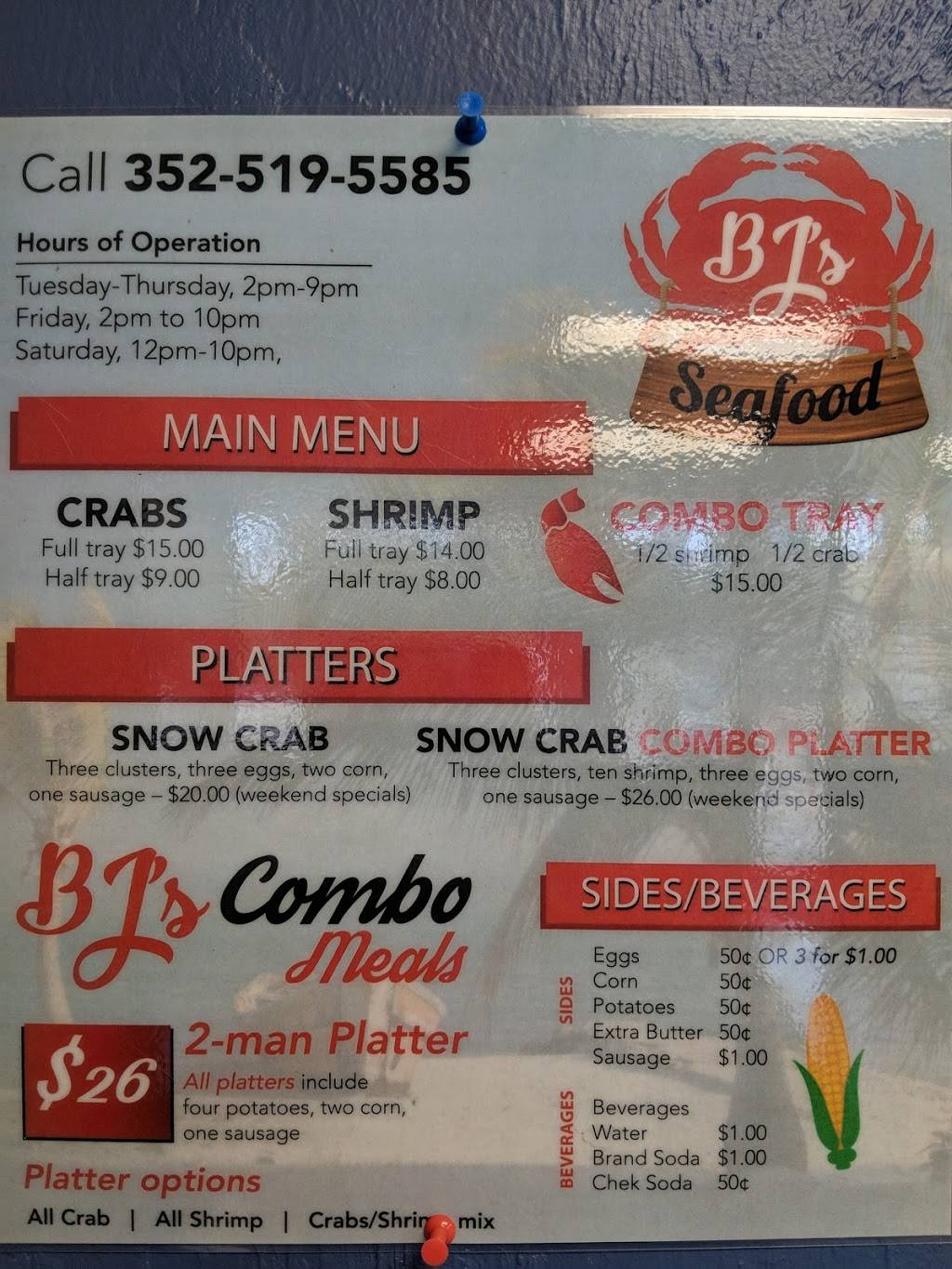 BJs Seafood | restaurant | 1142 NE 16th Ave, Gainesville, FL 32601, USA | 3525195585 OR +1 352-519-5585