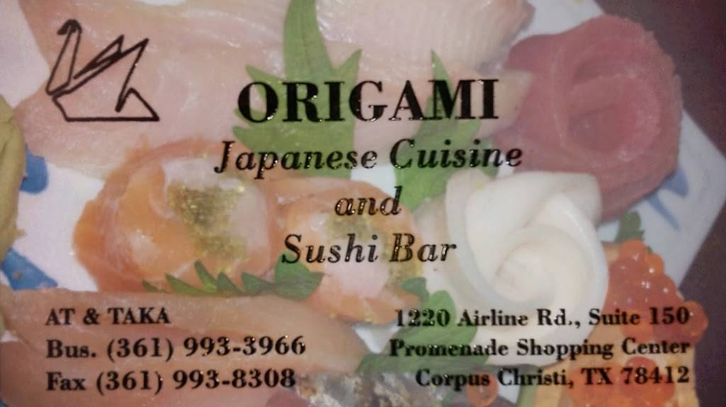 Origami Japanese Cuisine & Sushi Bar | restaurant | Promenade Shopping Center, 1220 Airline Rd # 150, Corpus Christi, TX 78412, USA | 3619933966 OR +1 361-993-3966