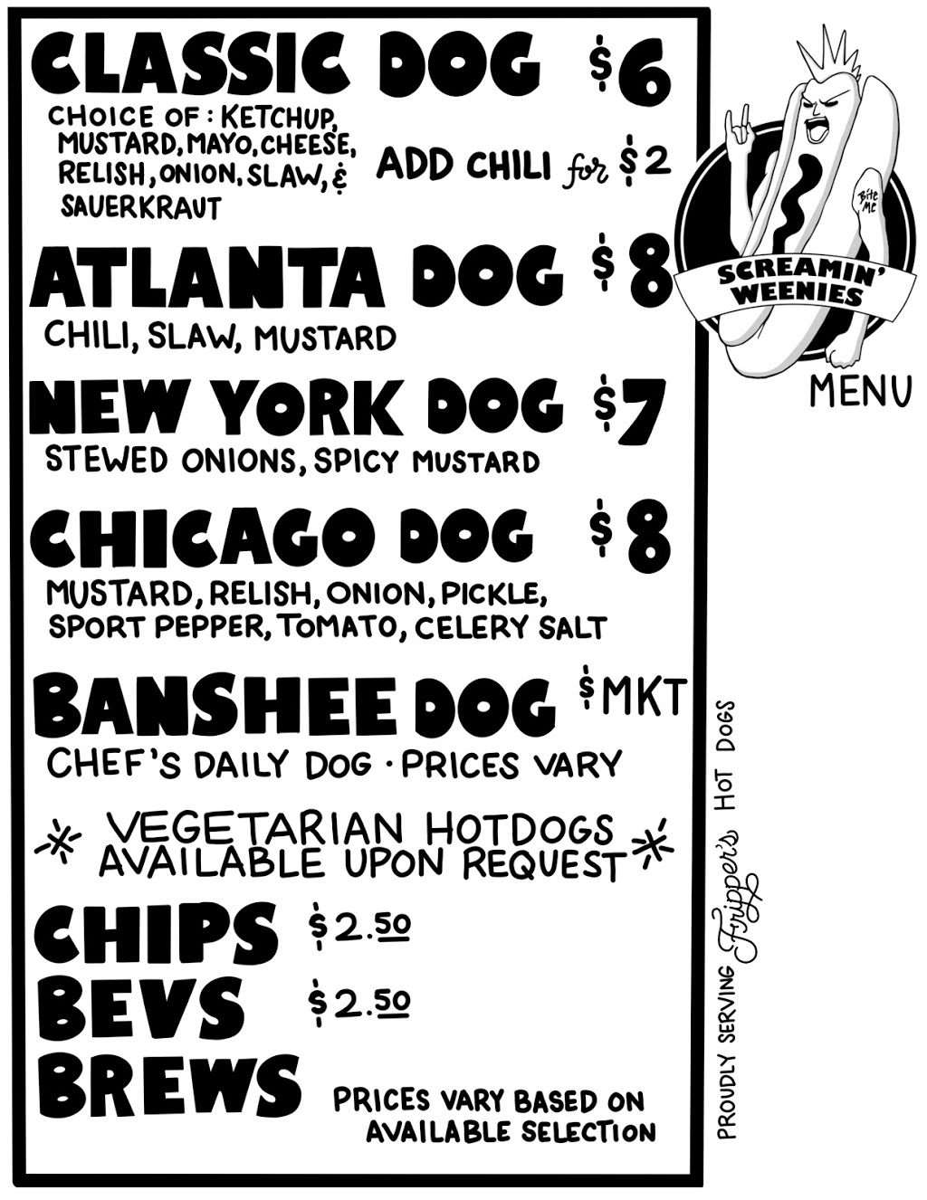 Screamin Weenies | meal takeaway | 1271 Glenwood Ave SE REAR, Atlanta, GA 30316, USA | 4704282034 OR +1 470-428-2034