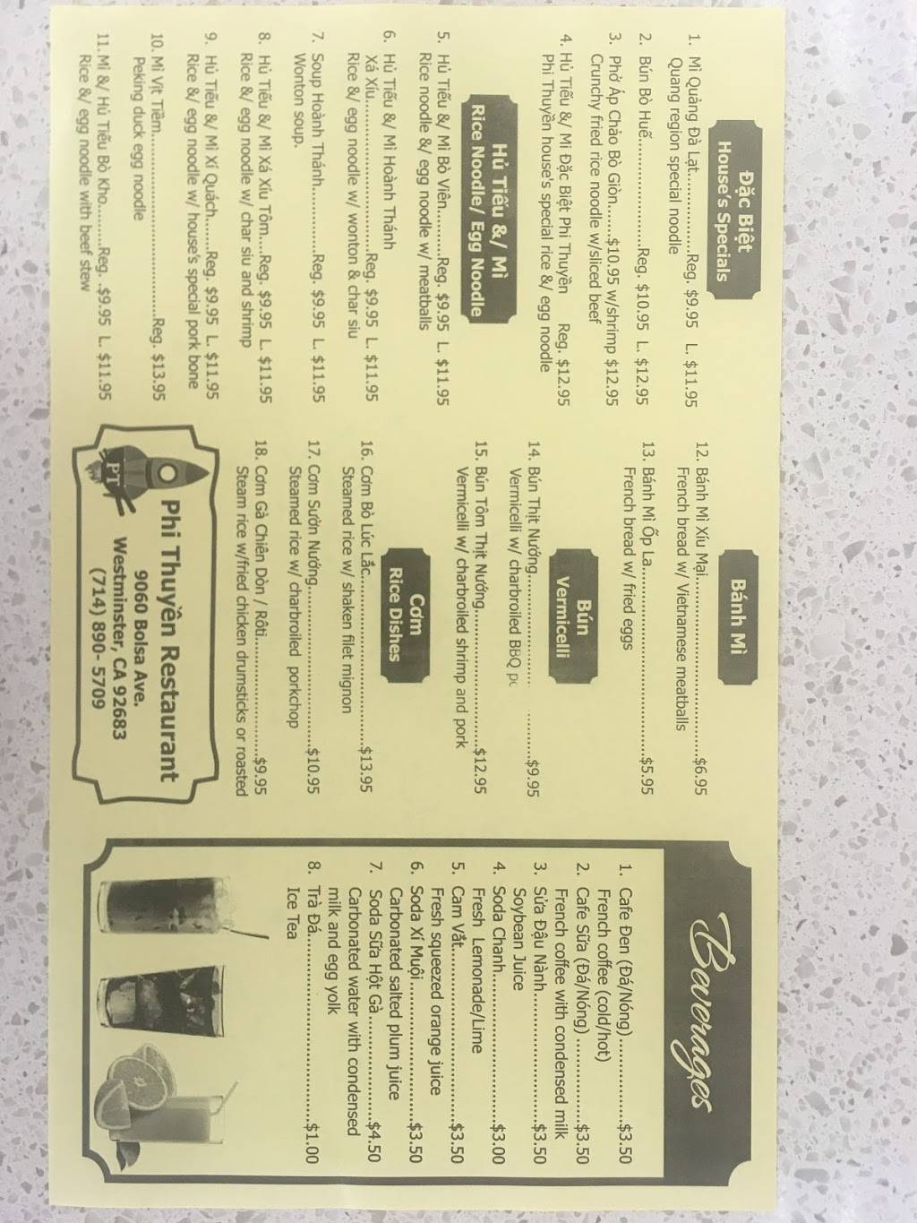 Phi Thuyen Restaurant | restaurant | 9060 Bolsa Ave, Westminster, CA 92683, USA | 7148905709 OR +1 714-890-5709