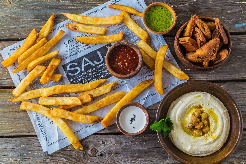 SAJJ Mediterranean Mountain View | meal delivery | 2580 W El Camino Real, Mountain View, CA 94040, USA | 6509417255 OR +1 650-941-7255