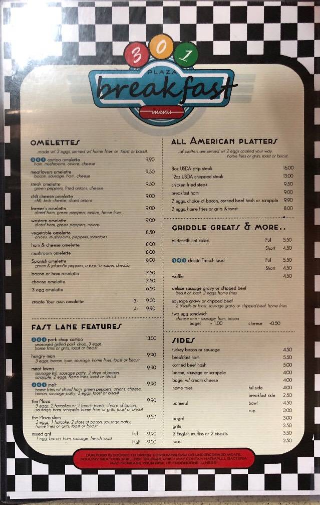 301 Plaza Restaurant | restaurant | 921 Middletown Warwick Rd, Middletown, DE 19709, USA | 3023768111 OR +1 302-376-8111