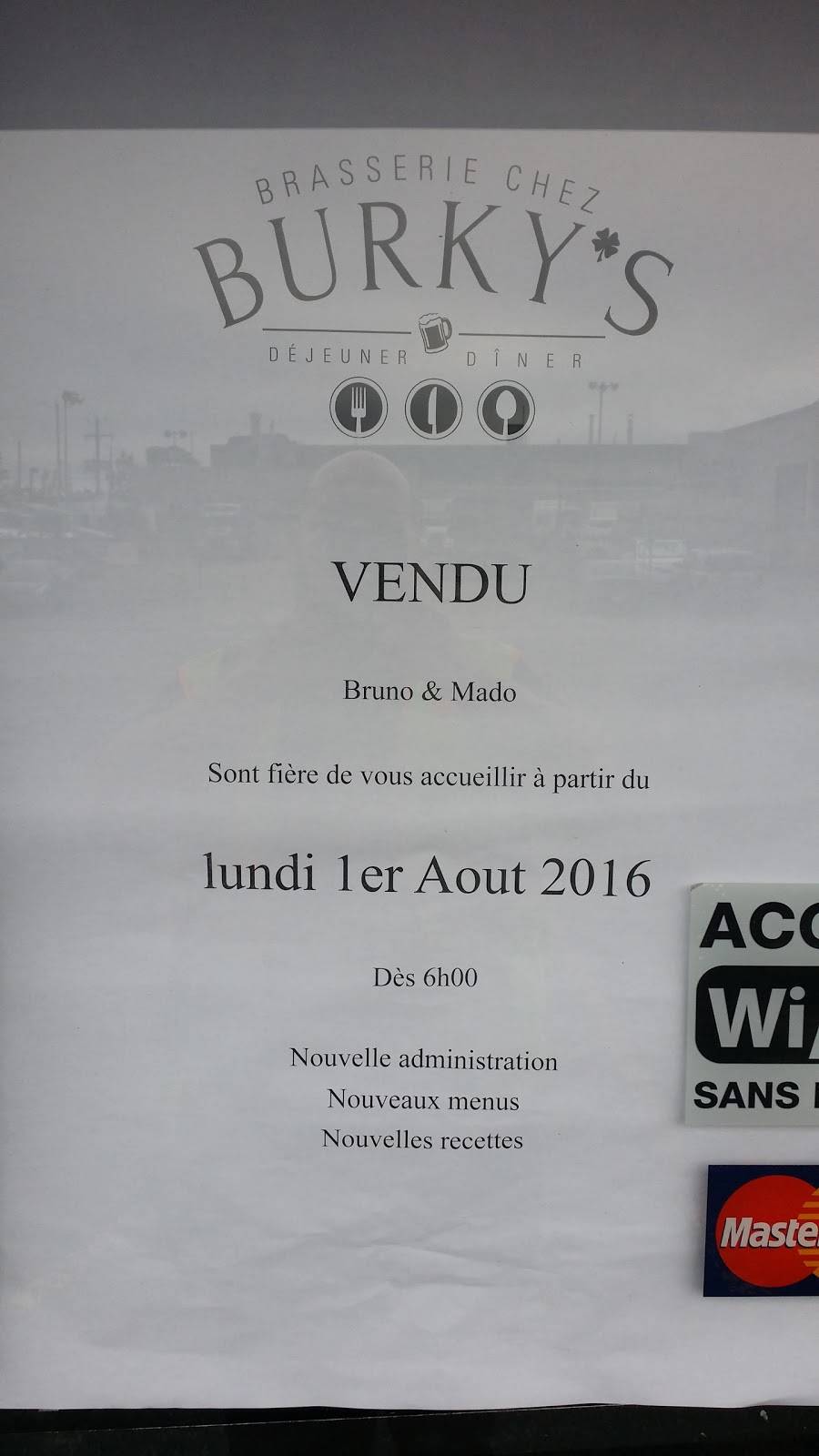Brasserie Chez Burkys | restaurant | 4535 Avenue Thibault #7, Saint-Hubert, QC J3Y 7N1, Canada | 4508128118 OR +1 450-812-8118