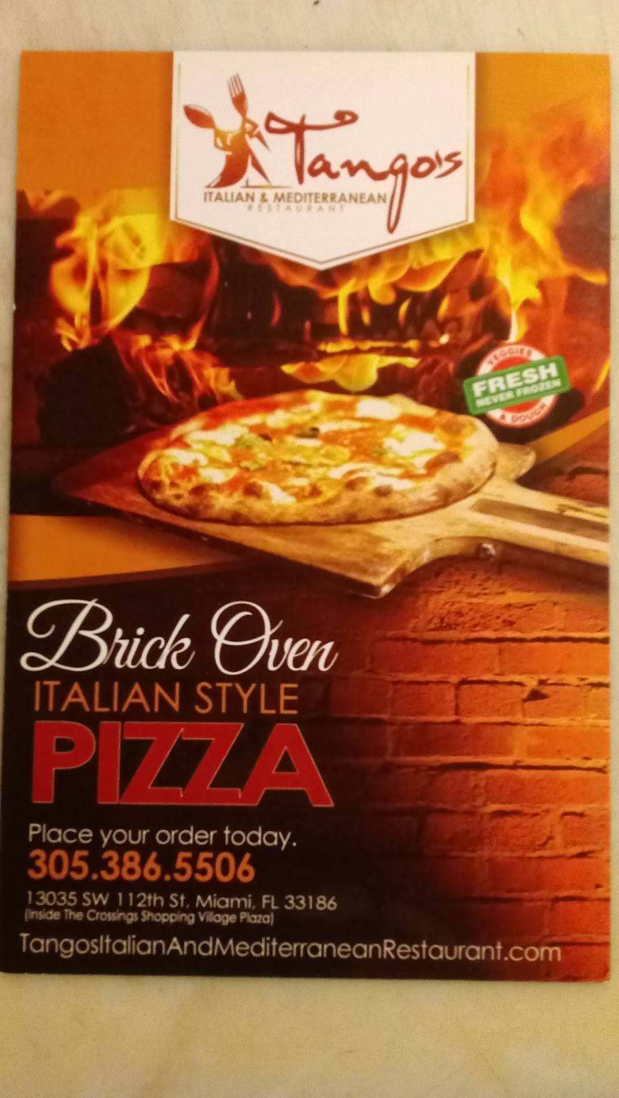 Tangos Pizza | restaurant | 13035 SW 112th St, Miami, FL 33186, USA | 3053865506 OR +1 305-386-5506