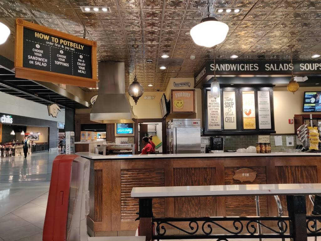 Potbelly Sandwich Shop | restaurant | Near Gate B2, McNamara Terminal, Worldgateway Pl, Detroit, MI 48242, USA | 7349413488 OR +1 734-941-3488