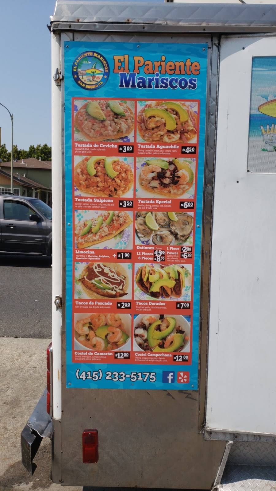 Mariscos El Pariente | restaurant | 160 El Camino Real, San Bruno, CA 94066, USA | 4152335175 OR +1 415-233-5175