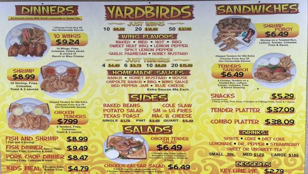 Yard Birdz | restaurant | 540 Mary Esther Cut Off NW, Fort Walton Beach, FL 32579, USA | 8503019273 OR +1 850-301-9273