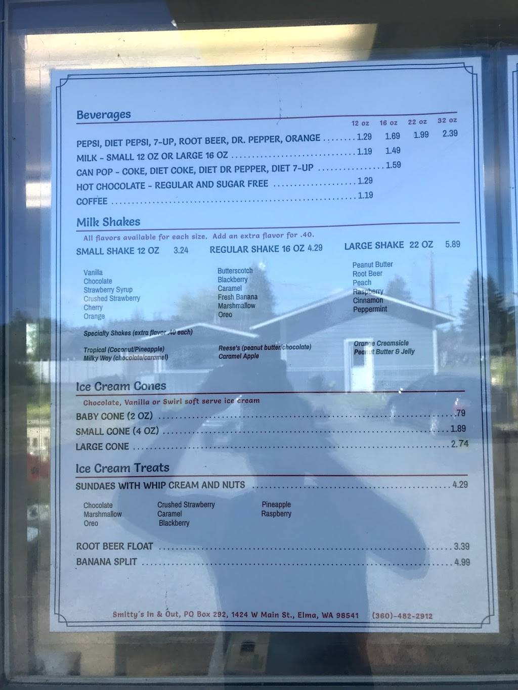 Smittys In & Out | restaurant | 1424 W Main St, Elma, WA 98541, USA | 3604822912 OR +1 360-482-2912