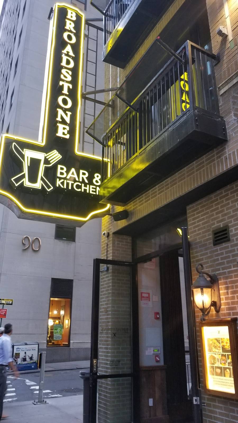 Broadstone Bar & Kitchen | restaurant | 88 Broad St, New York, NY 10004, USA | 6467070426 OR +1 646-707-0426