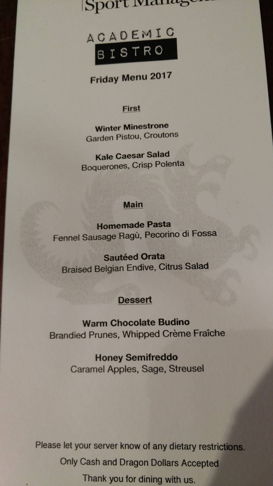 The Academic Bistro | restaurant | 101 N 33rd St, Philadelphia, PA 19104, USA | 2158955822 OR +1 215-895-5822