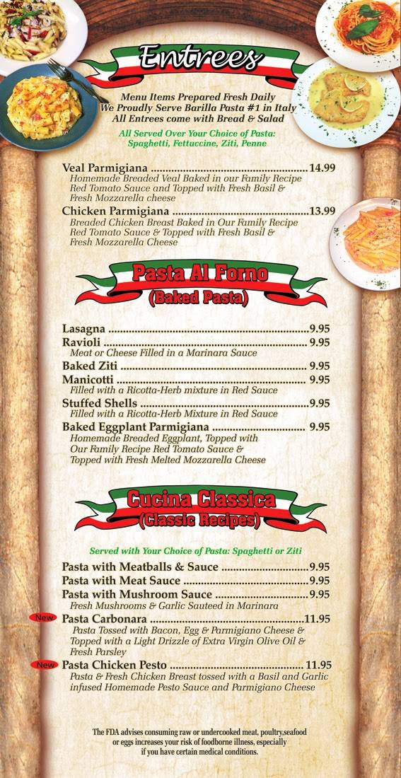 Bennys Italian Eatery | restaurant | 121 Forge Rd, Boiling Springs, PA 17007, USA | 7172586522 OR +1 717-258-6522