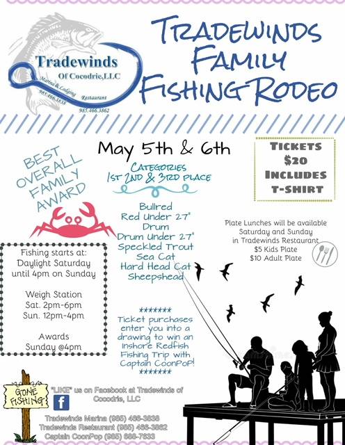 Tradewinds of Cocodrie LLC. | night club | 7681 & 7682, 2201, LA-56, Chauvin, LA 70344, USA | 9854663838 OR +1 985-466-3838