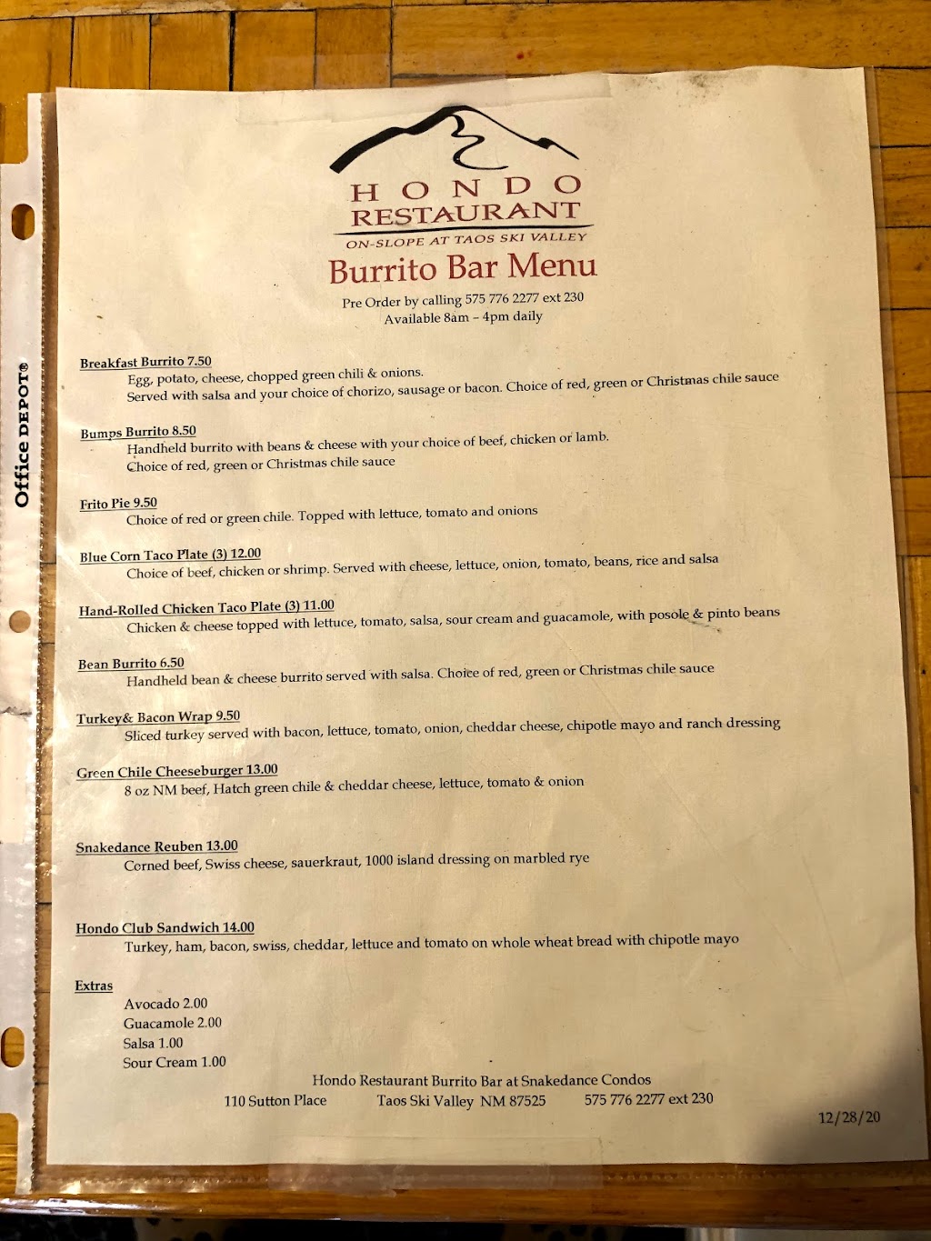 Hondo Restaurant | restaurant | 110 Sutton Pl, Taos Ski Valley, NM 87525, USA | 5757762277 OR +1 575-776-2277