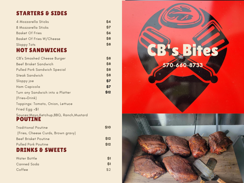 CBs bites | restaurant | 1323 Cemetery St, Jersey Shore, PA 17740, USA | 5706608733 OR +1 570-660-8733