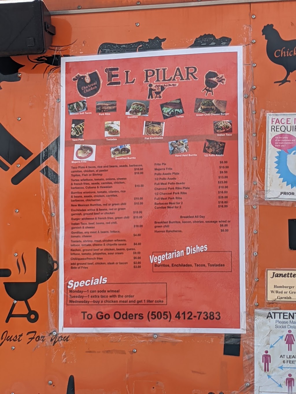 El Pilar Food Truck | restaurant | 625 N Riverside Dr, Española, NM 87532, USA | 5054127383 OR +1 505-412-7383