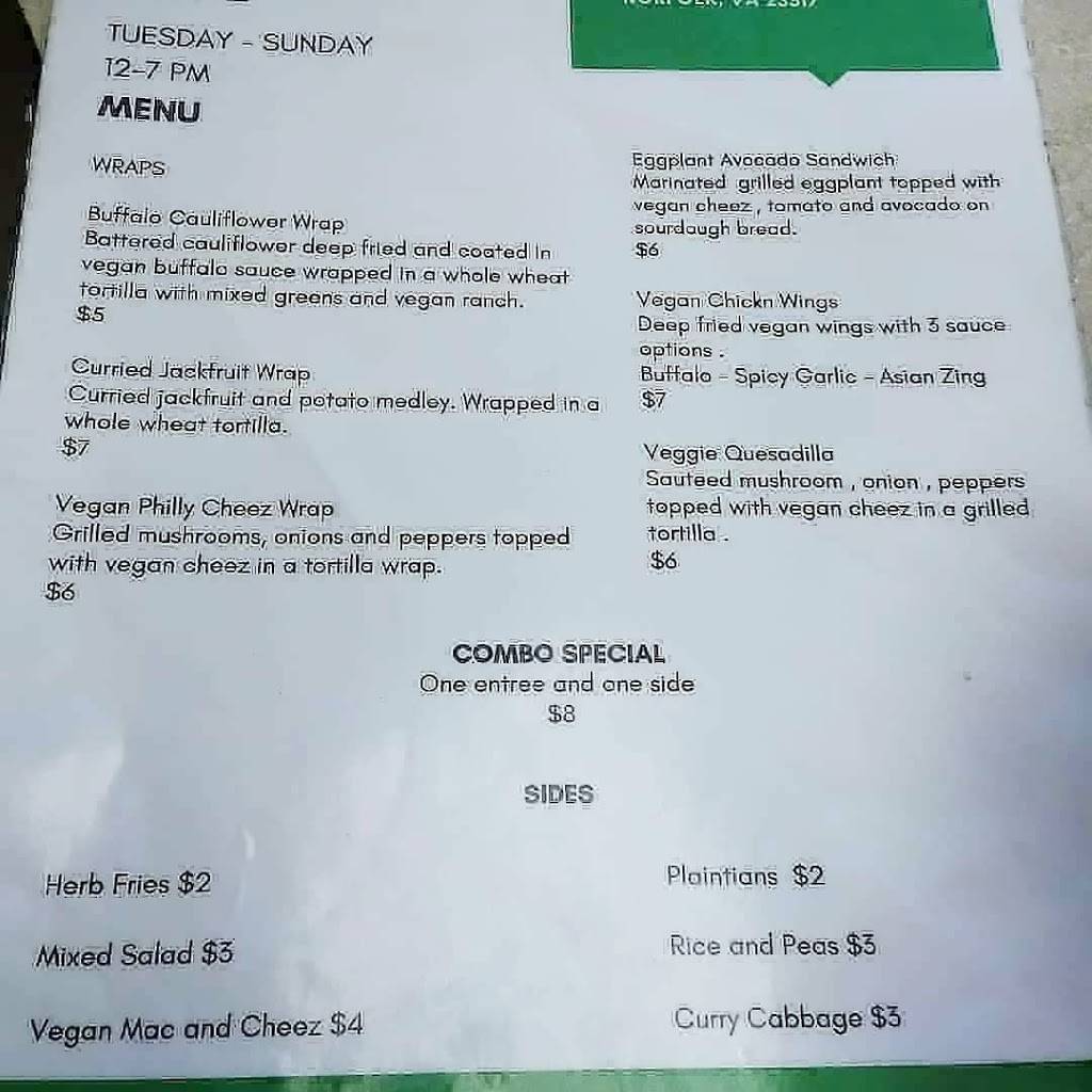 Ital is Vital café | restaurant | 2718 Granby St, Norfolk, VA 23517, USA | 7575763562 OR +1 757-576-3562