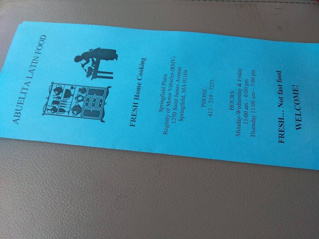 Abuelita Latin Food | restaurant | Richard St, Springfield, MA 01104, USA | 4132197253 OR +1 413-219-7253