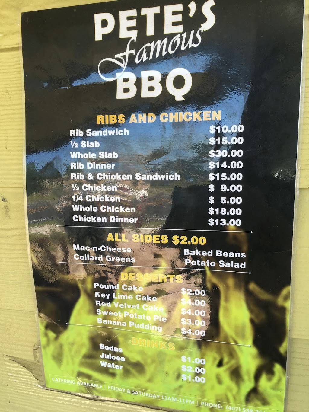 Petes Famous BBQ | restaurant | 4334 Raleigh St, Orlando, FL 32811, USA | 4075383647 OR +1 407-538-3647