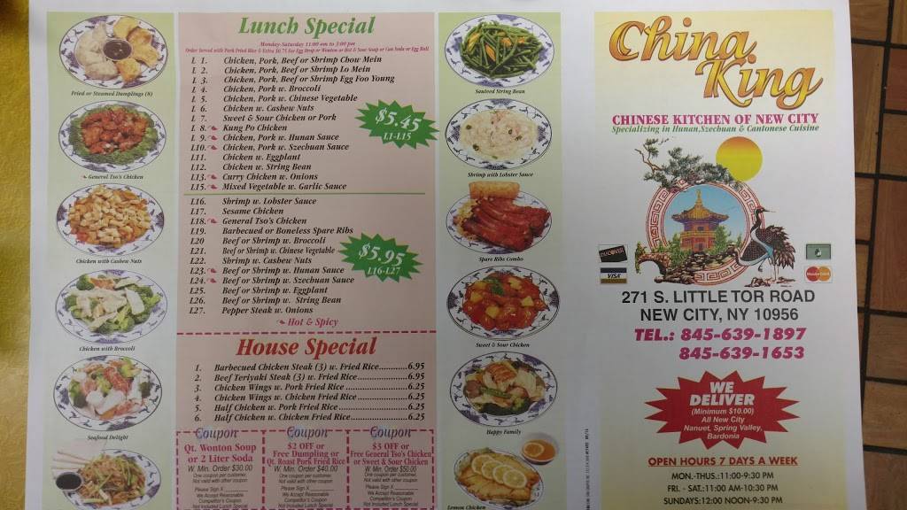 China King | restaurant | 1617, 271 S Little Tor Rd, New City, NY 10956, USA | 8456391897 OR +1 845-639-1897