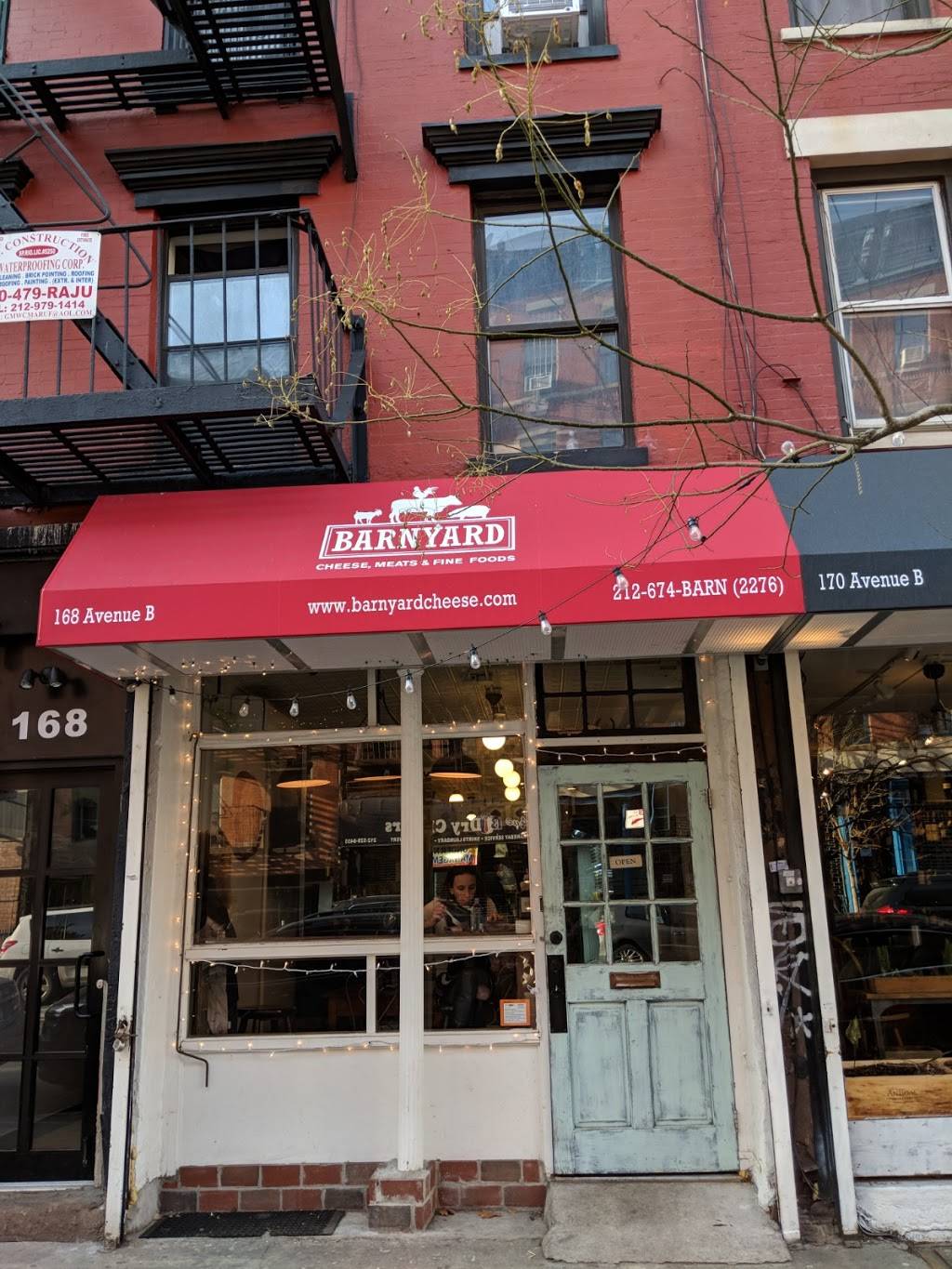 Barnyard Cheese Shop | meal takeaway | 168 Avenue B, New York, NY 10009, USA | 2126742276 OR +1 212-674-2276
