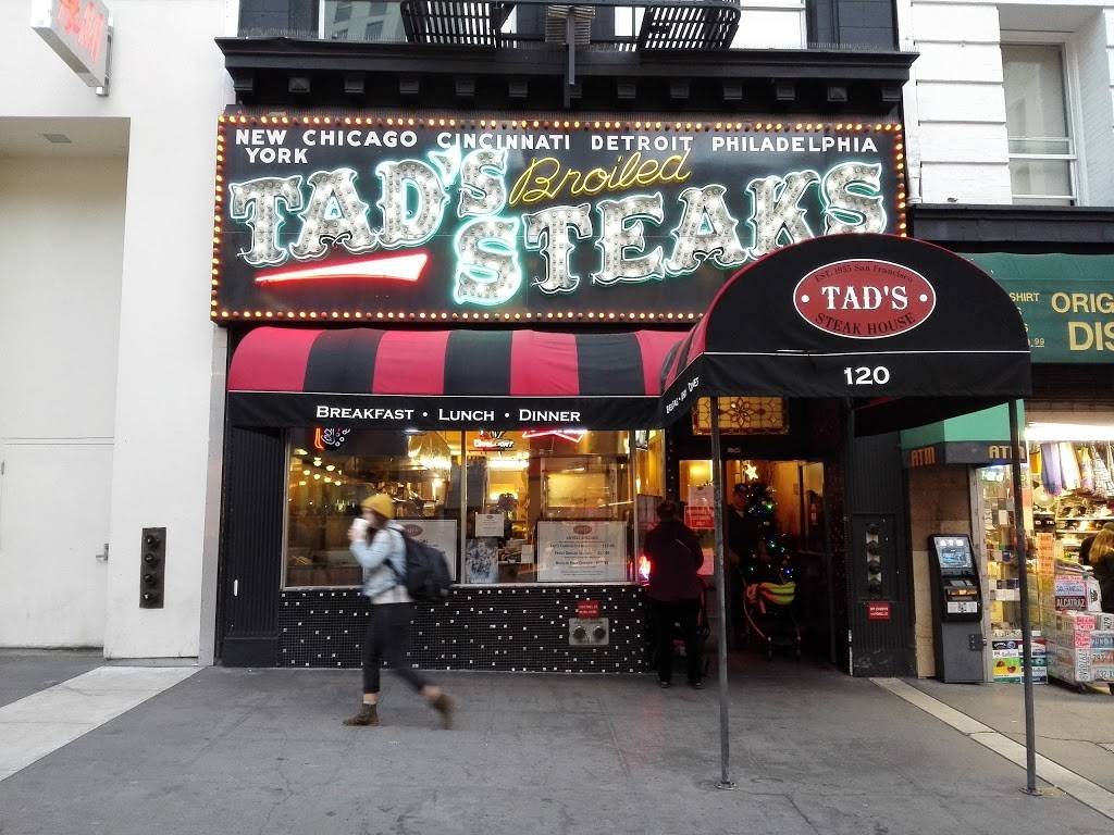 Tads Steak House | restaurant | 120 Powell St, San Francisco, CA 94102, USA | 4159821718 OR +1 415-982-1718