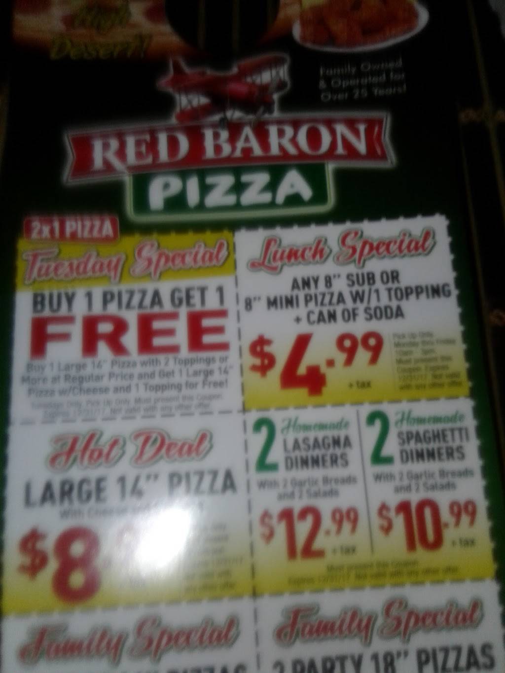 Red Baron Pizza | restaurant | 14519 Main St SUITE C, Hesperia, CA 92345, USA | 7609496190 OR +1 760-949-6190