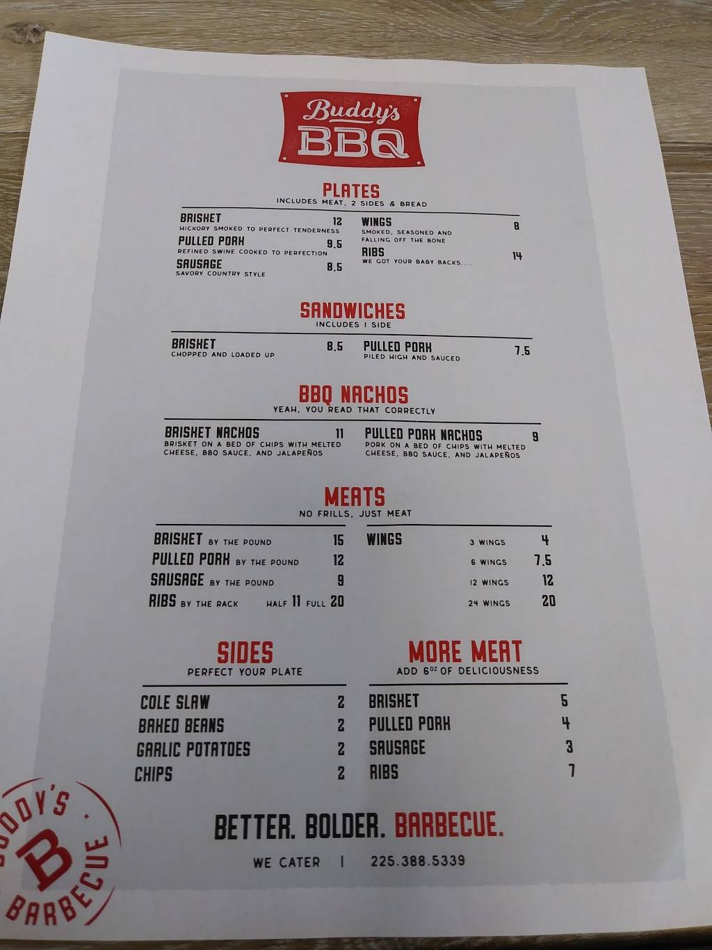 Buddys BBQ | restaurant | 4, LA 70739, USA | 2253885339 OR +1 225-388-5339