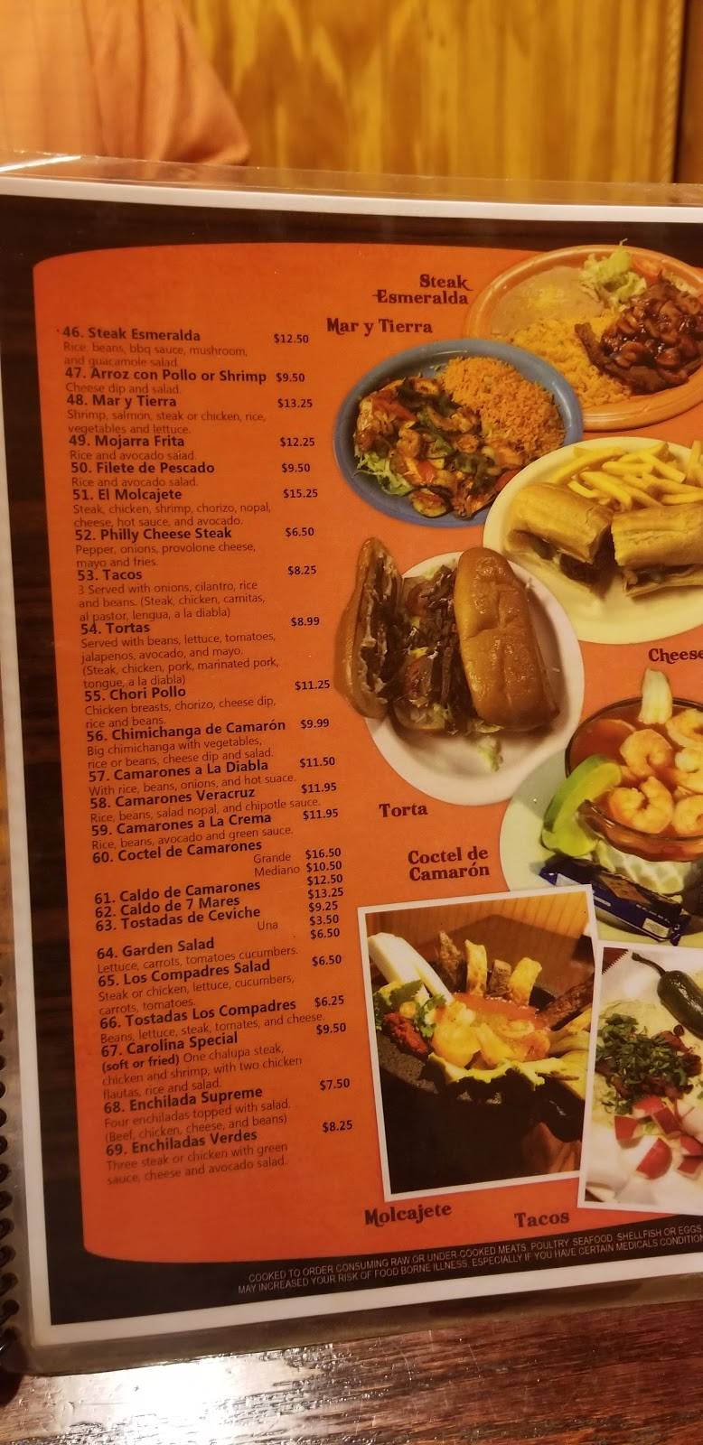 Los Compadres Mexican Restaurant | restaurant | 106 W Broad St, St Pauls, NC 28384, USA | 9108655585 OR +1 910-865-5585