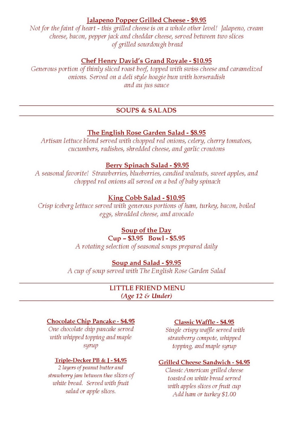 The English Rose Cafe & Tea Room LLC | restaurant | 502 W Jefferson St, Kokomo, IN 46901, USA | 7654504934 OR +1 765-450-4934