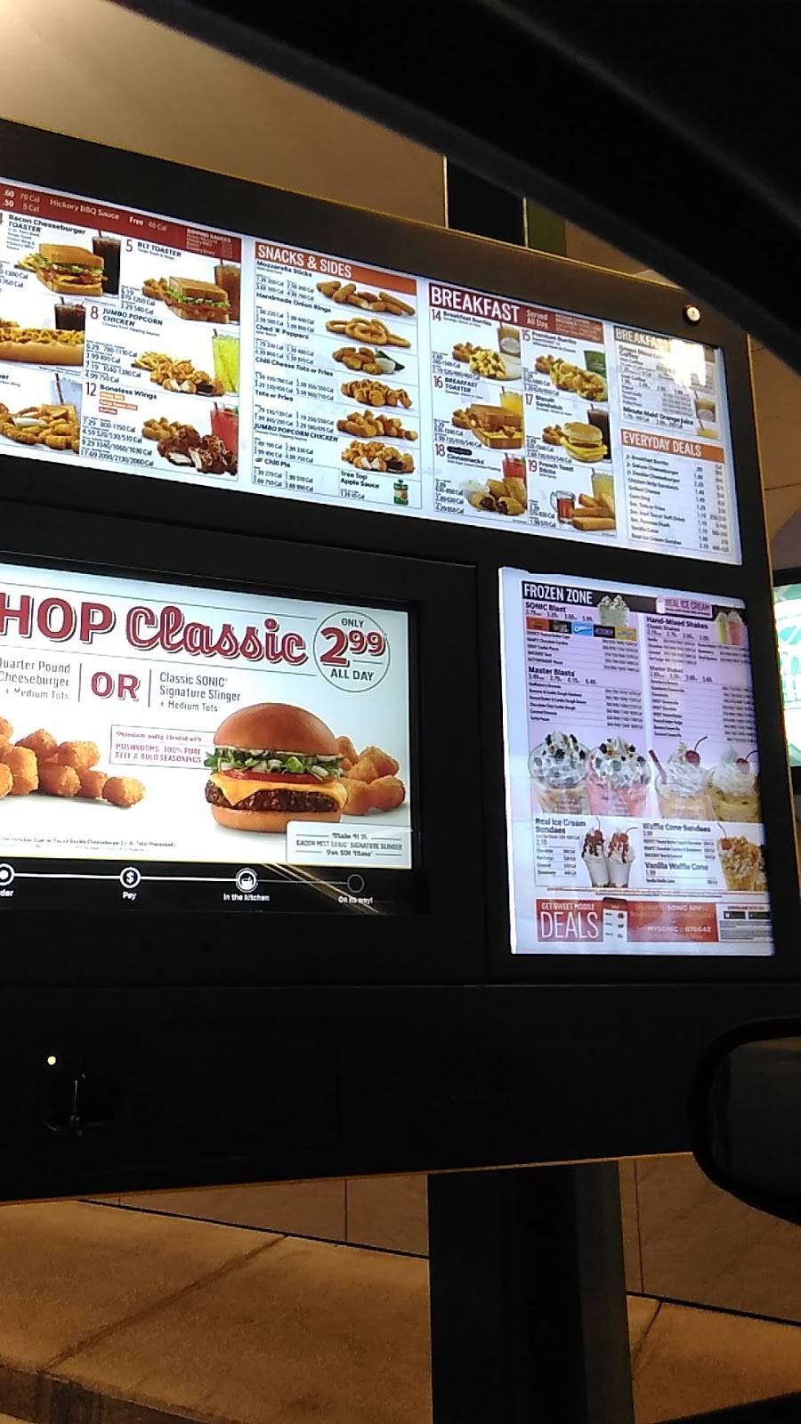 Sonic Drive-In | restaurant | 2704 Fort Campbell Blvd, Hopkinsville, KY 42240, USA | 2708851990 OR +1 270-885-1990